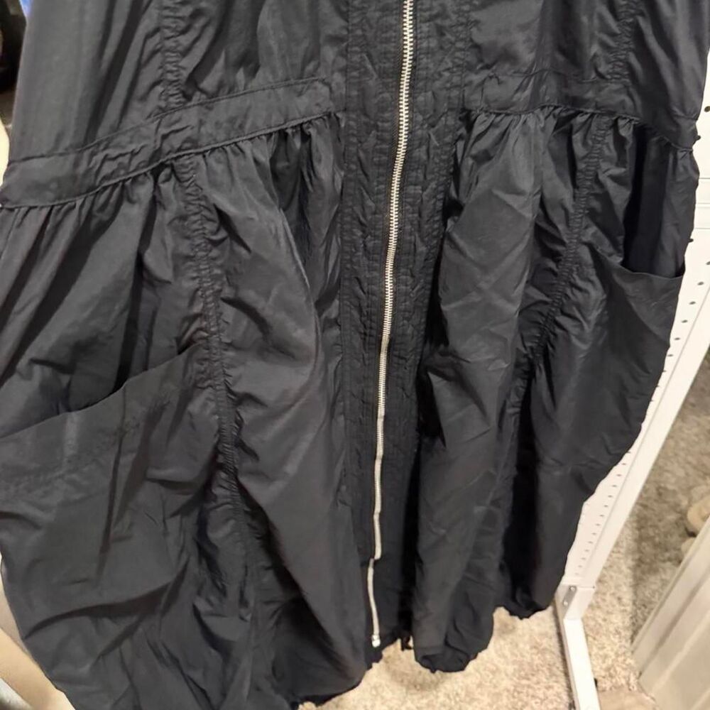 Daily Practice Anthropologie Black Parachute Zip Front Jumper Dress 1X Lagenlook - Picture 4 of 7